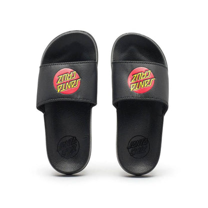 Santa Cruz Youth Classic Dot Slides (BlK) Uk 6 | Santa Cruz | Sliders