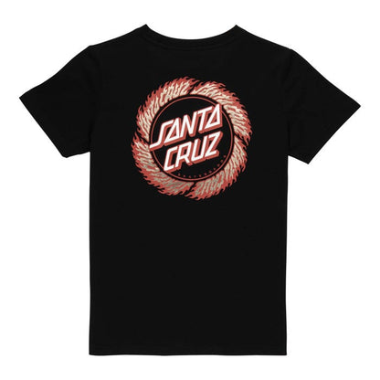 Santa Cruz Youth Flame Ringed Dot T-Shirt-Black | Santa Cruz |