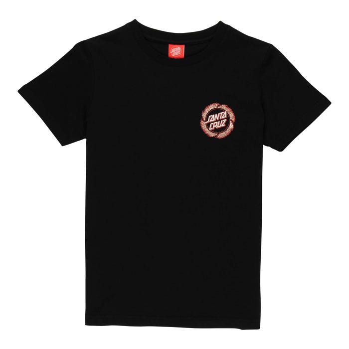 Santa Cruz Youth Flame Ringed Dot T-Shirt-Black | Santa Cruz |
