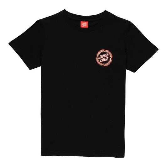 Santa Cruz Youth Flame Ringed Dot T-Shirt-Black | Santa Cruz |