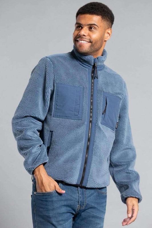 Tokyo Laundry Borg Funnel Neck Fleece Jacket-Navy L | Tokyo Laundry |