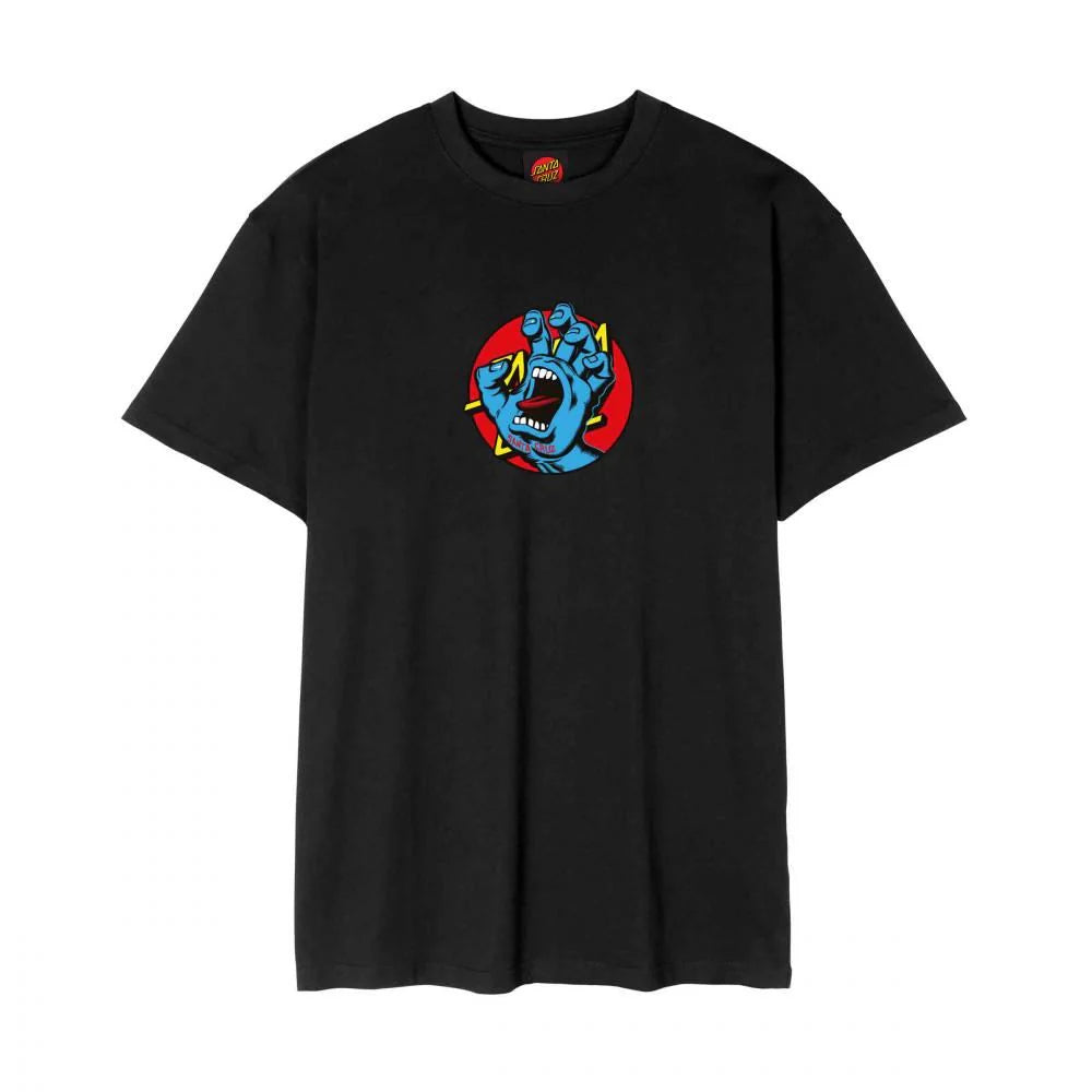 Santa Cruz Hand Dot Tshirt-Black | Santa Cruz | T Shirt - Northshore Newquay - Surf/Skate Shop
