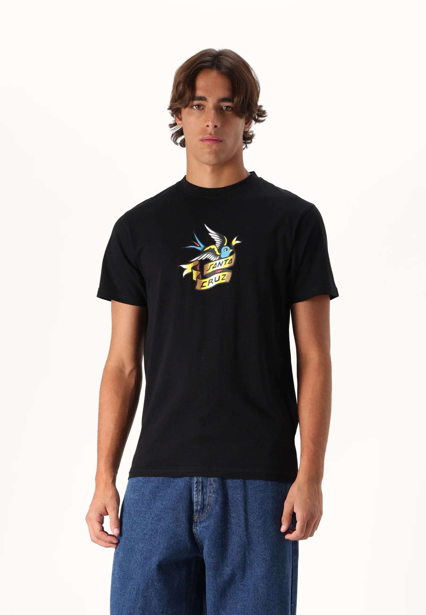 SANTA CRUZ MEN'S SOMMER SPARROW T SHIRT - BLACK | Santa Cruz | T Shirt