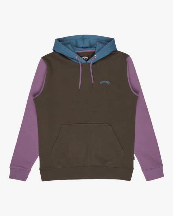 Billabong Arch Block Pull Over Hooded Sweatshirt-Dusty Grape | Billabong | - Northshore Newquay - Surf/Skate Shop