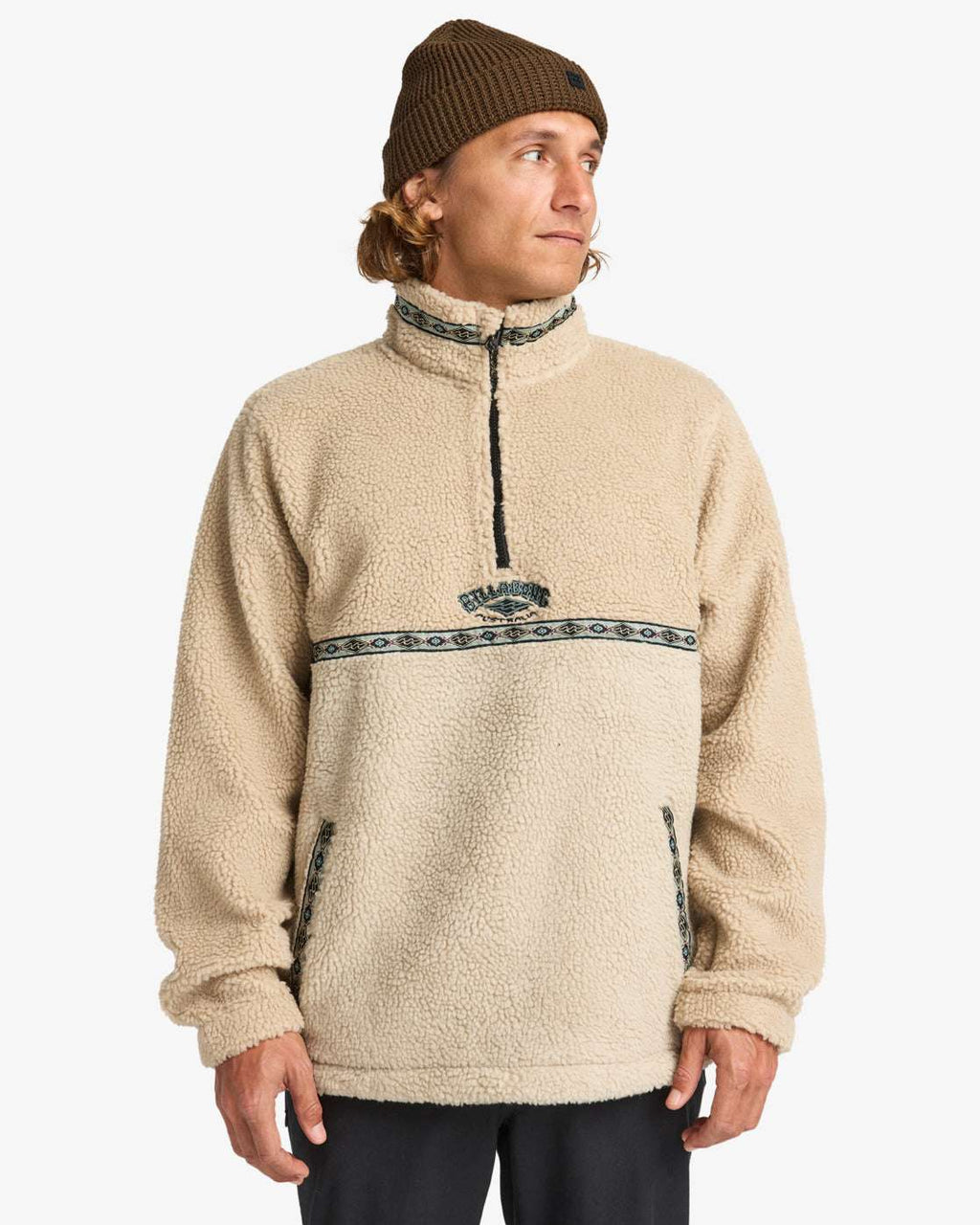 Billabong Boundary Tombstone - Half Zip Mock Neck Fleece-Desert | Billabong | Fleece - Northshore Newquay - Surf/Skate
