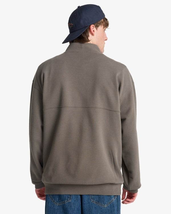 Billabong Core Lord Half-Zip Sweatshirt-Pewter | Billabong | - Northshore Newquay - Surf/Skate Shop