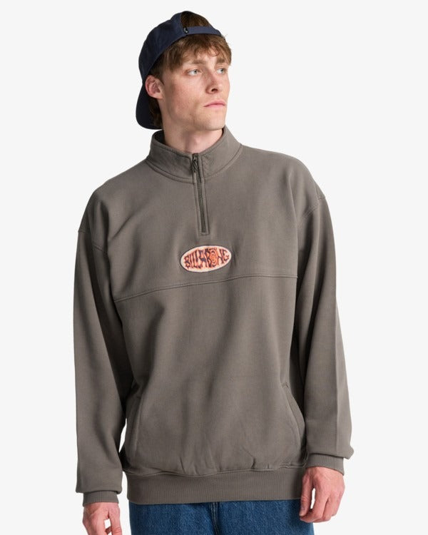 Billabong Core Lord Half-Zip Sweatshirt-Pewter XXL | Billabong | - Northshore Newquay - Surf/Skate Shop