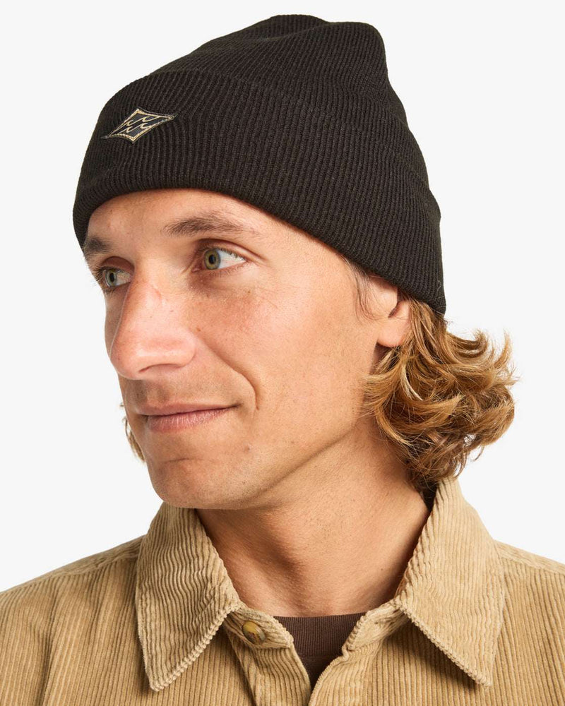 Billabong Every Other Day Cuff Beanie - Black | Gold | Billabong | Beanie - Northshore Newquay - Surf/Skate Shop
