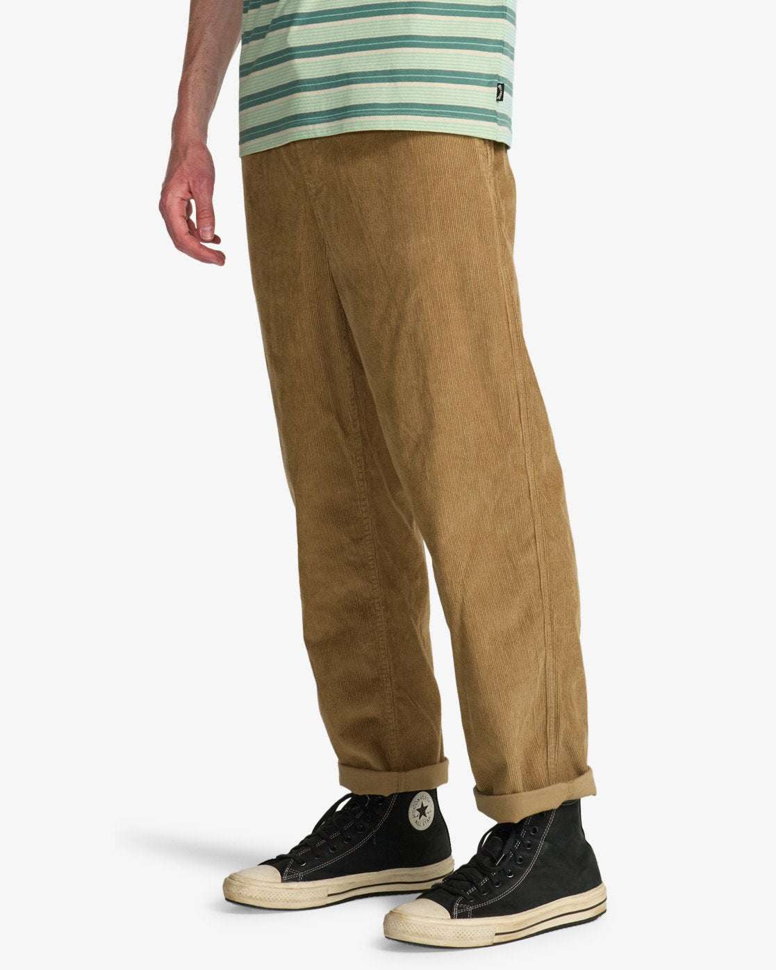 Billabong Larry Elastic Waist Corduroy Pants-Gravel | Billabong | Trousers - Northshore Newquay - Surf/Skate