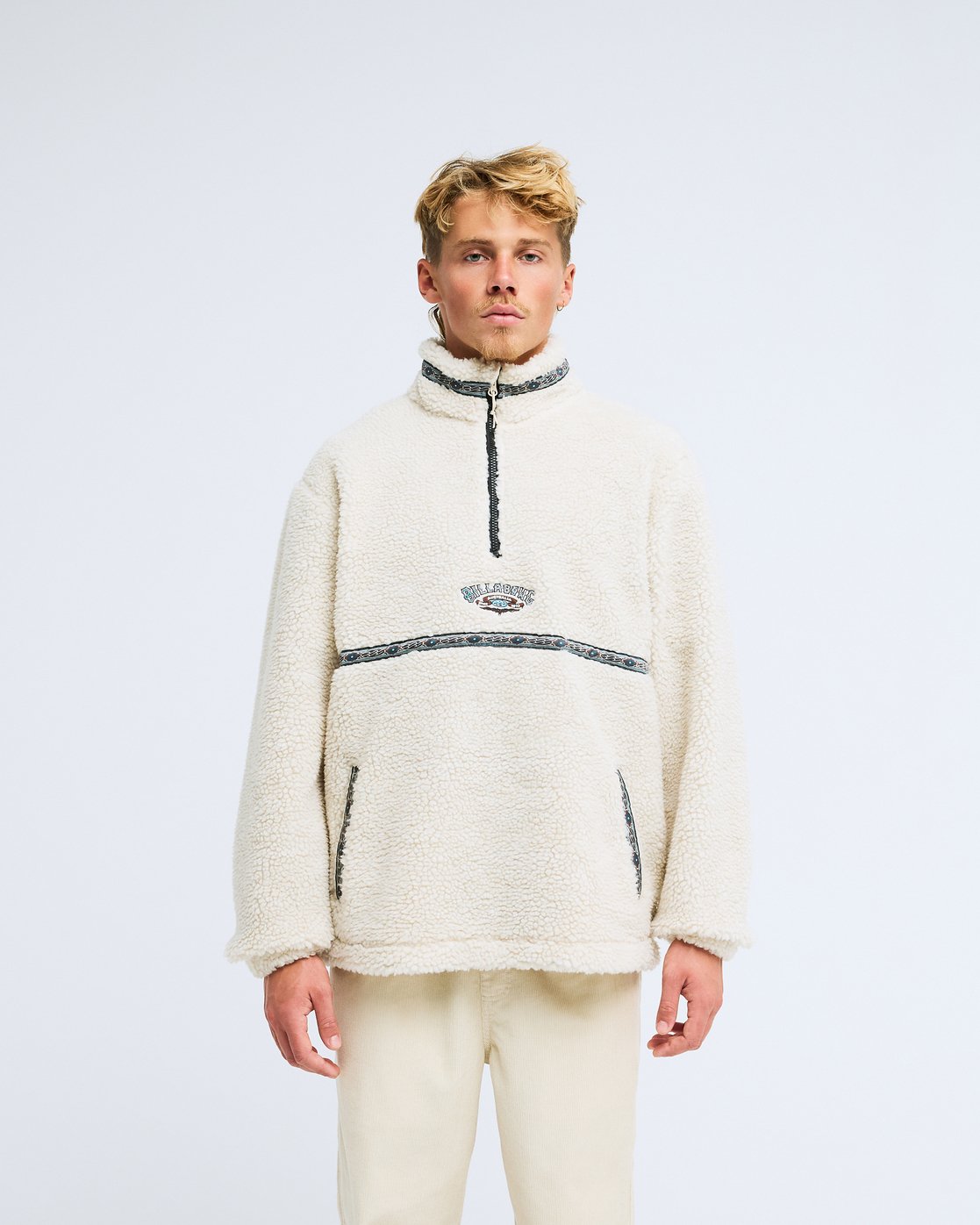 Billabong Tombstone Half Zip Fleece Top-Oat
