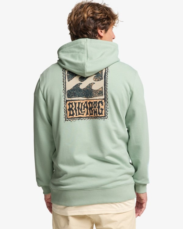 Billabong Stamp Hooded Sweatshirt-Vintage Green | Billabong | - Northshore Newquay - Surf/Skate Shop