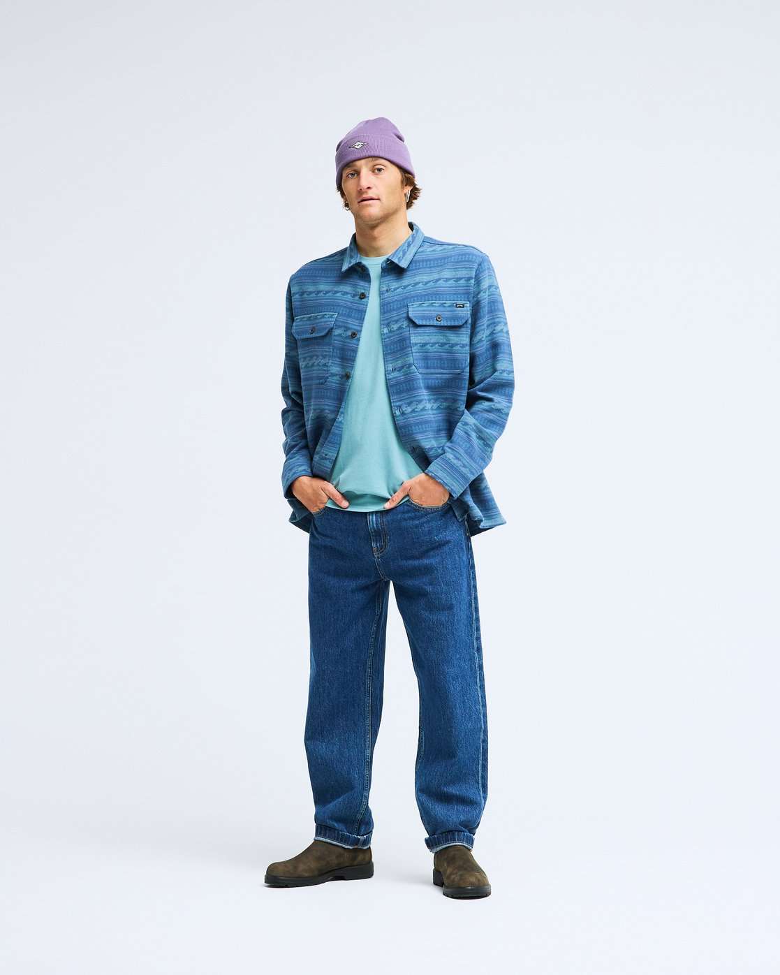Billabong Offshore Jacquard Flannel Shirt-Navy | Billabong | - Northshore Newquay - Surf/Skate Shop
