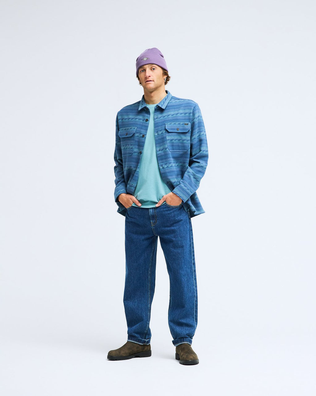 Billabong Offshore Jacquard Flannel Shirt-Navy
