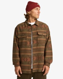 Billabong Offshore Flannel Shirt-Dark Cedar | Billabong |