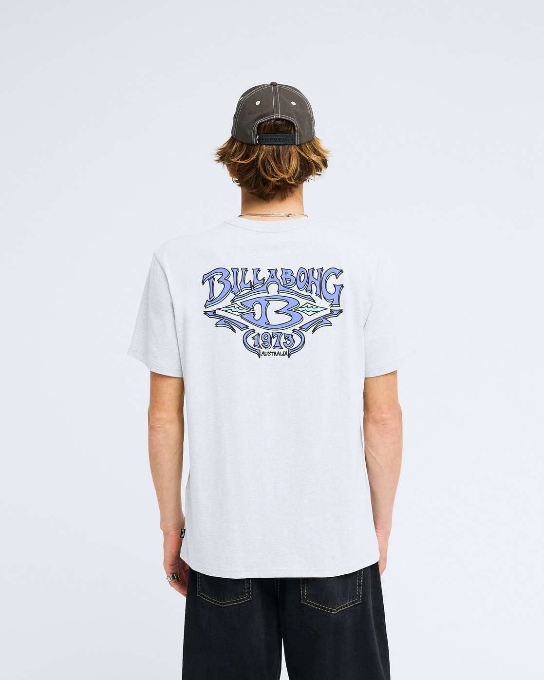 Billabong Re Issue T-Shirt-Light Grey Heather | Billabong | - Northshore Newquay - Surf/Skate Shop