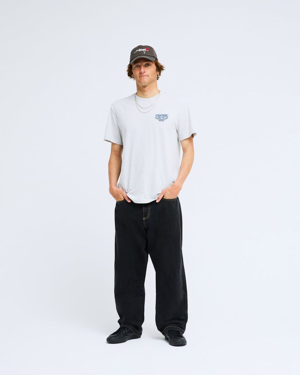 Billabong Re Issue T-Shirt-Light Grey Heather
