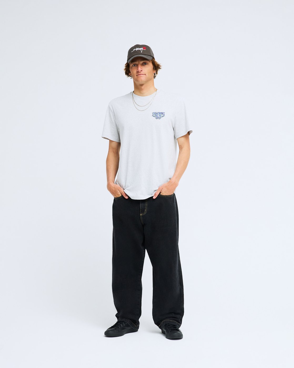 Billabong Re Issue T-Shirt-Light Grey Heather