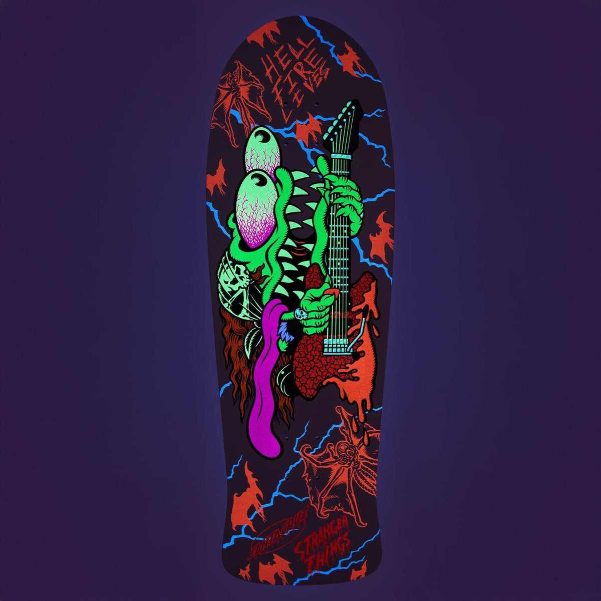Santa Cruz Meek Slasher/Stranger Things Eddie Deck-White | Santa Cruz | Deck - Northshore Newquay - Surf/Skate Shop