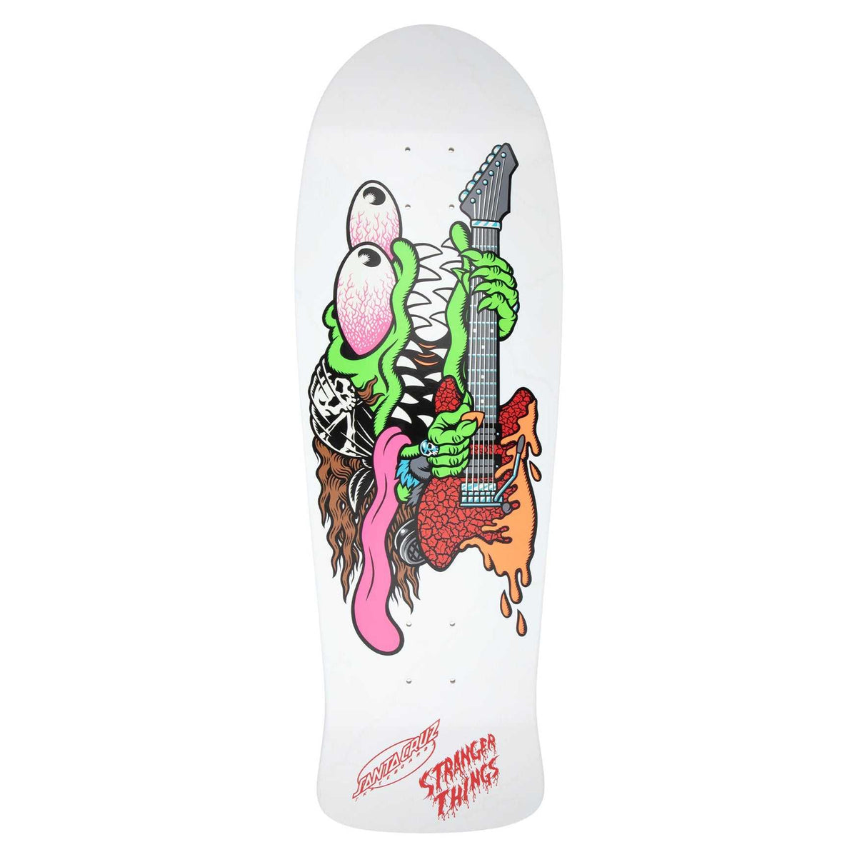 Santa Cruz Meek Slasher/Stranger Things Eddie Deck-White | Santa Cruz | Deck - Northshore Newquay - Surf/Skate Shop