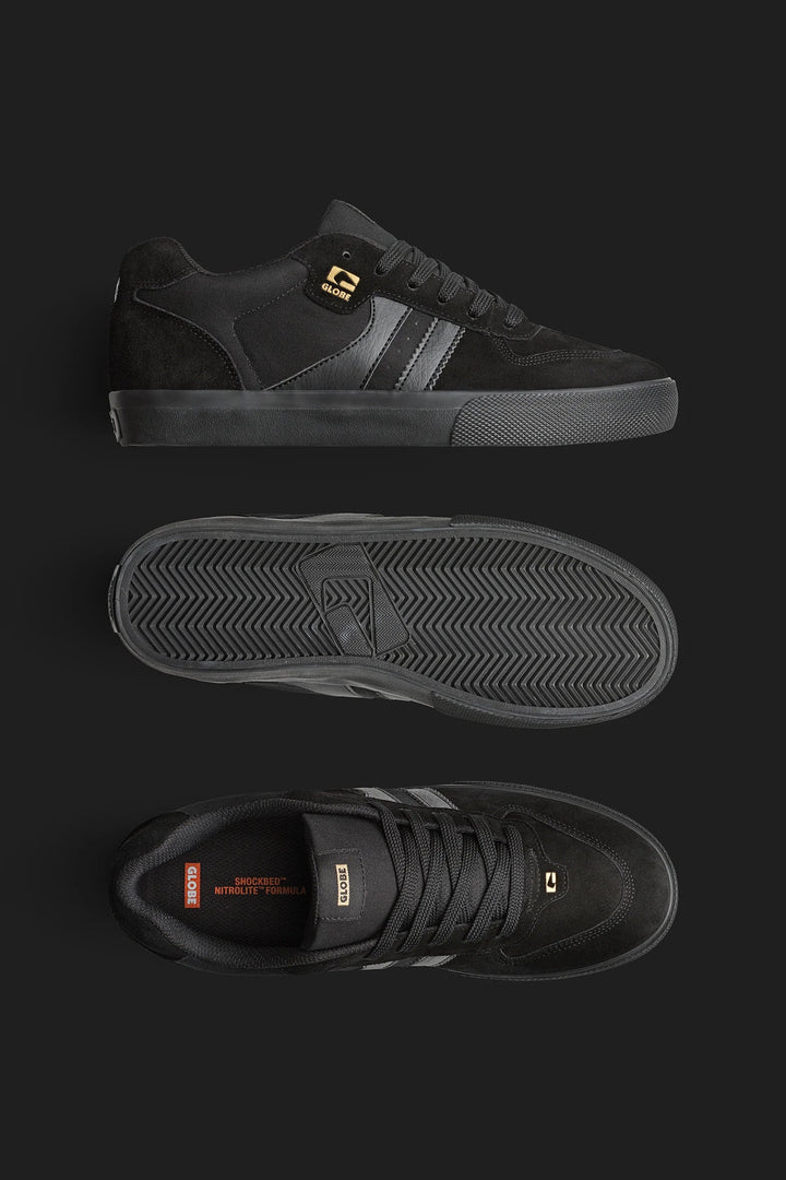 Globe Encore 2 - Black / Gold Dip Skate Shoes | Globe | Skate Shoes