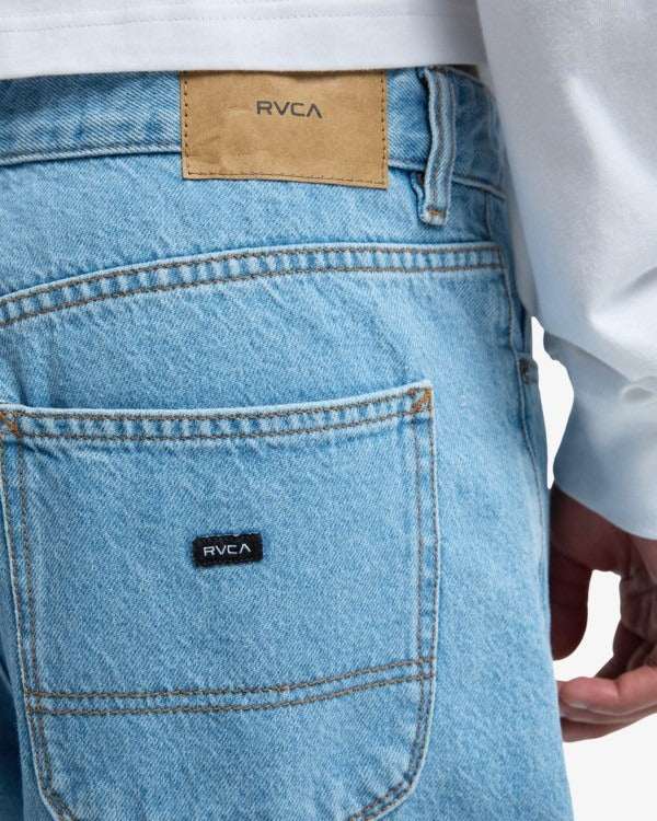 RVCA Men's Skate Denim Shorts-Bleach Wash | RVCA | - Northshore Newquay - Surf/Skate Shop