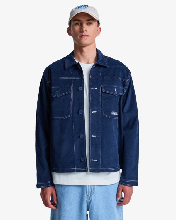 RVCA Antonia Figueiredo Corduroy Jacket -Indigo Blue | RVCA | - Northshore Newquay - Surf/Skate Shop