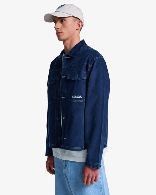 RVCA Antonia Figueiredo Corduroy Jacket -Indigo Blue | RVCA | - Northshore Newquay - Surf/Skate Shop