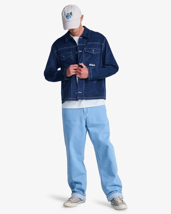 RVCA Antonia Figueiredo Corduroy Jacket -Indigo Blue | RVCA | - Northshore Newquay - Surf/Skate Shop