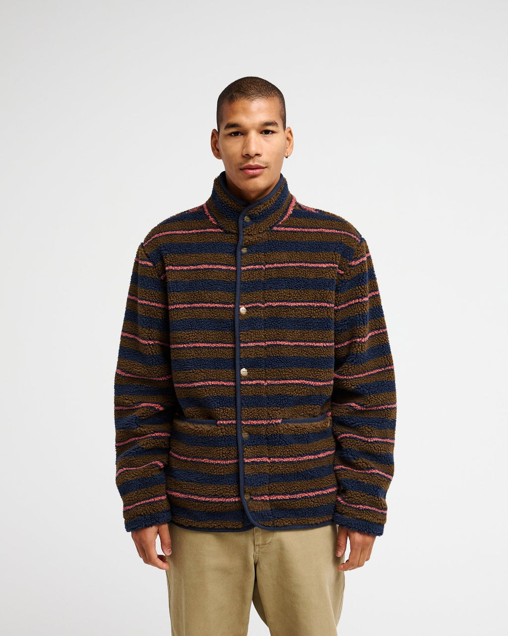 RVCA Westwood Snap Fleece-Navy