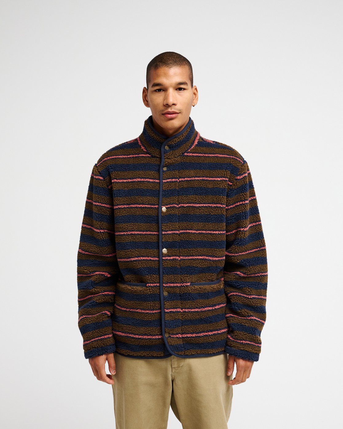 RVCA Westwood Snap Fleece-Navy