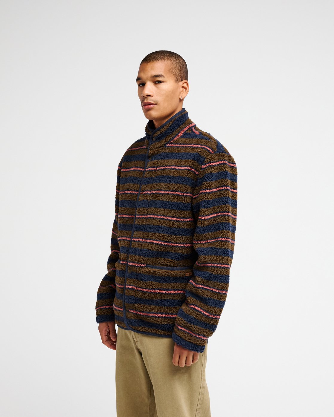 RVCA Westwood Snap Fleece-Navy