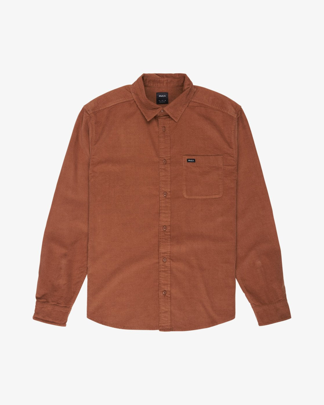 RVCA Freeman Cord Shirt-Brown