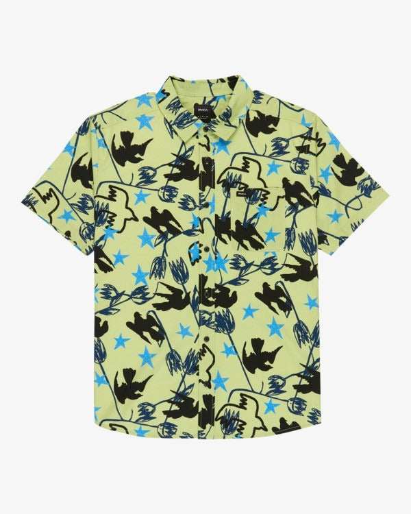 RVCA Men's Antonia Figueiredo Dive In Short Sleeve Shirt-Beecchnut | RVCA | - Northshore Newquay - Surf/Skate Shop