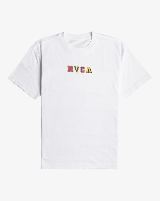 RVCA Men's letterman T-shirt-White | RVCA |