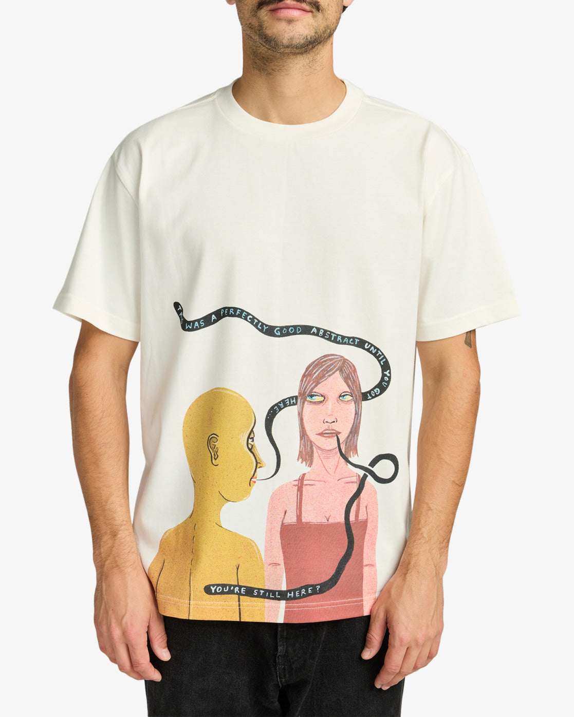RVCA You're Still Here T-Shirt-Antique White | RVCA | T Shirt - Northshore Newquay - Surf/Skate