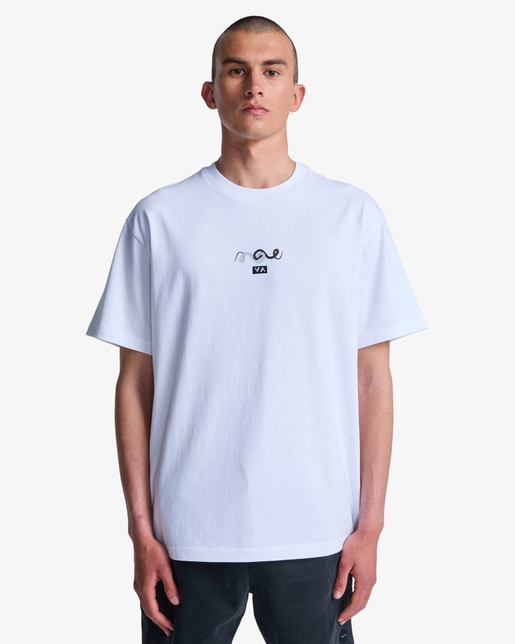 RVCA Amaze Snake T-Shirt-White XL | RVCA | - Northshore Newquay - Surf/Skate Shop