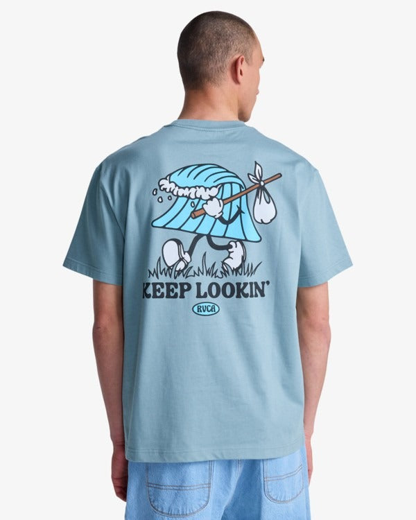 RVCA Keep Lookin T-Shirt-Lead | RVCA | - Northshore Newquay - Surf/Skate Shop