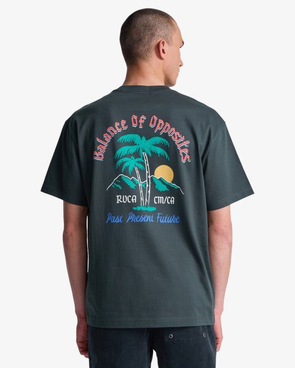 RVCA Frond Mural T-Shirt-Pirate Black | RVCA | - Northshore Newquay - Surf/Skate Shop