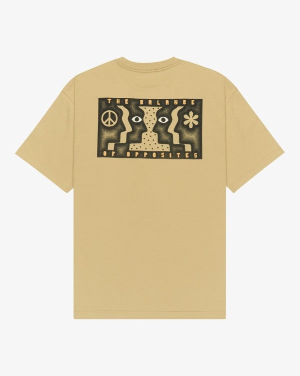 RVCA Men's Face to Face T-Shirt-Khaki | RVCA | - Northshore Newquay - Surf/Skate Shop