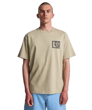 RVCA Men's Face to Face T-Shirt-Khaki | RVCA | - Northshore Newquay - Surf/Skate Shop