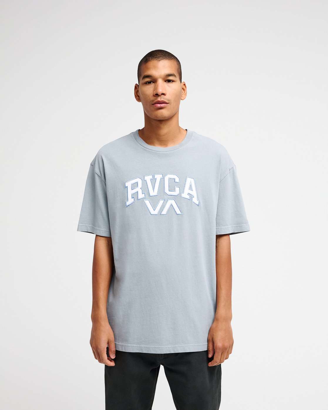 RVCA Emblem T-Shirt-Monument | RVCA | - Northshore Newquay - Surf/Skate Shop