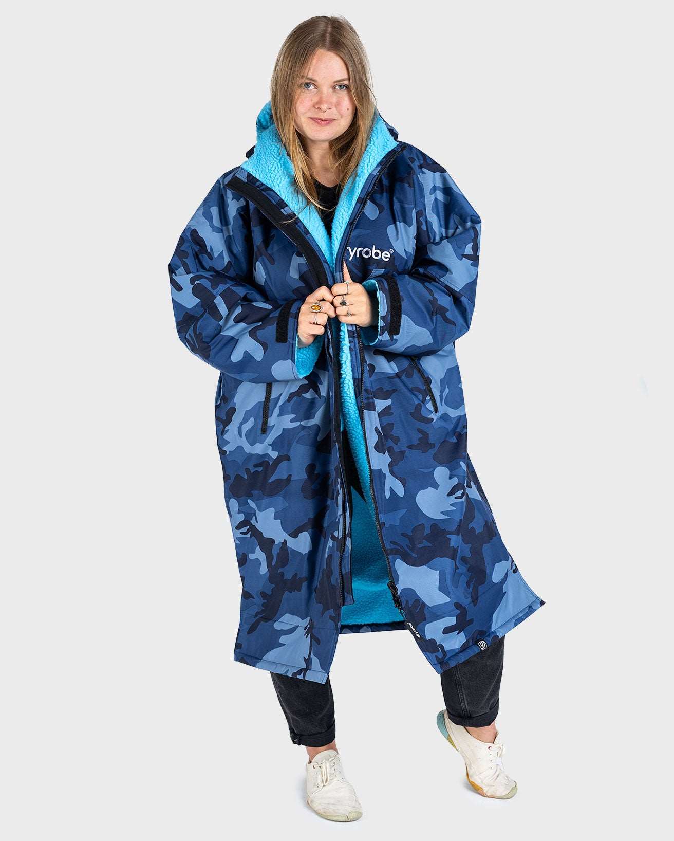 DryRobe V3 Adult Long Sleeve Blue Camo / Blue | Dryrobe | Dryrobe