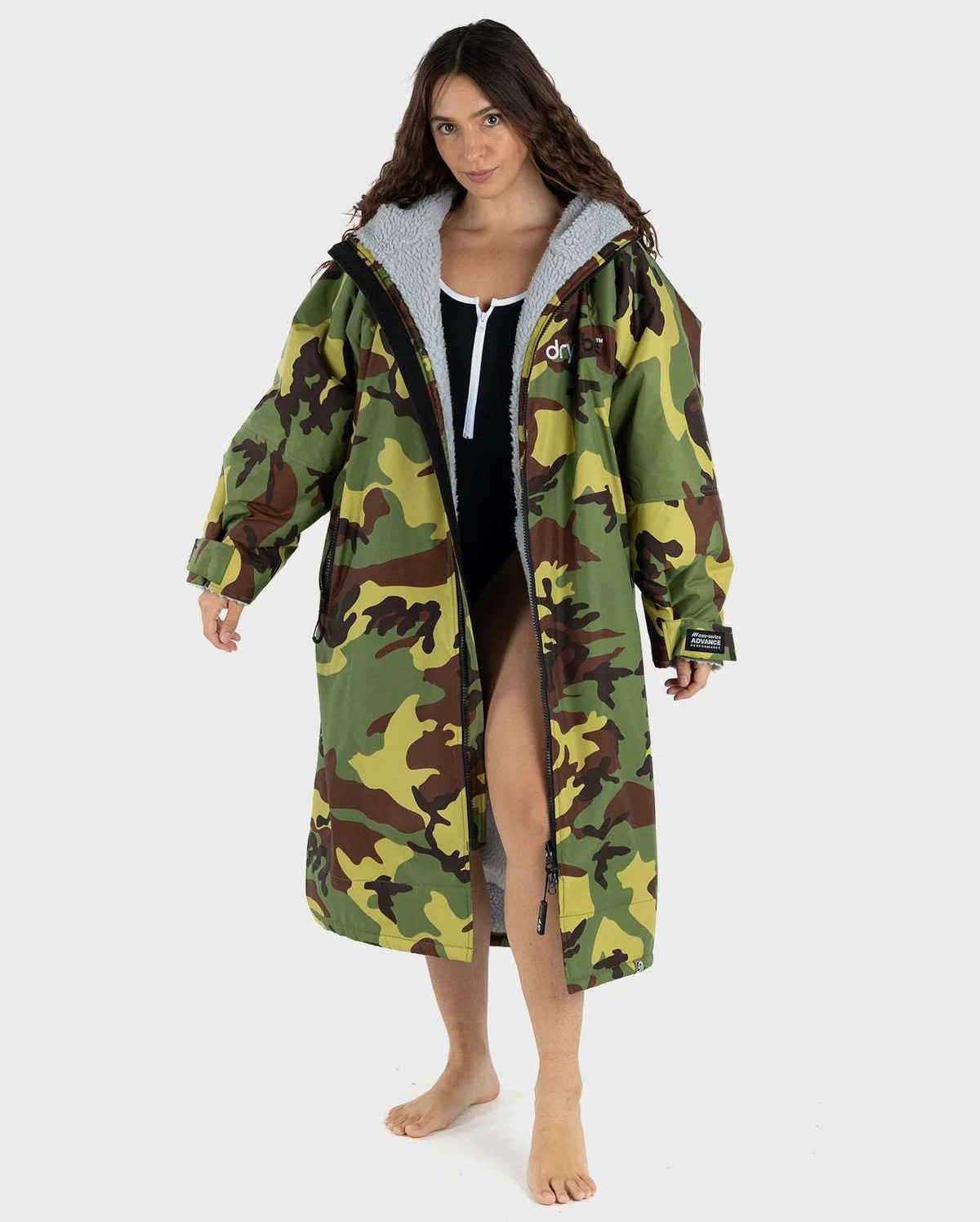 Dry Robe V3 Adult Long Sleeve-Camouflage Grey X-Large | Dryrobe | Dryrobe - Northshore Newquay - Surf/Skate Shop