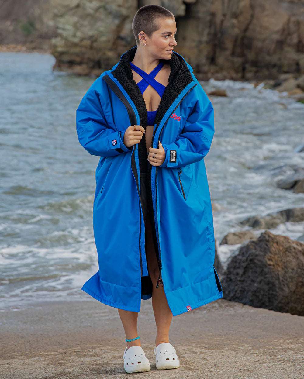 DryRobe Adult V3 Long Sleeve Cobalt / Black | Dryrobe | Dryrobe