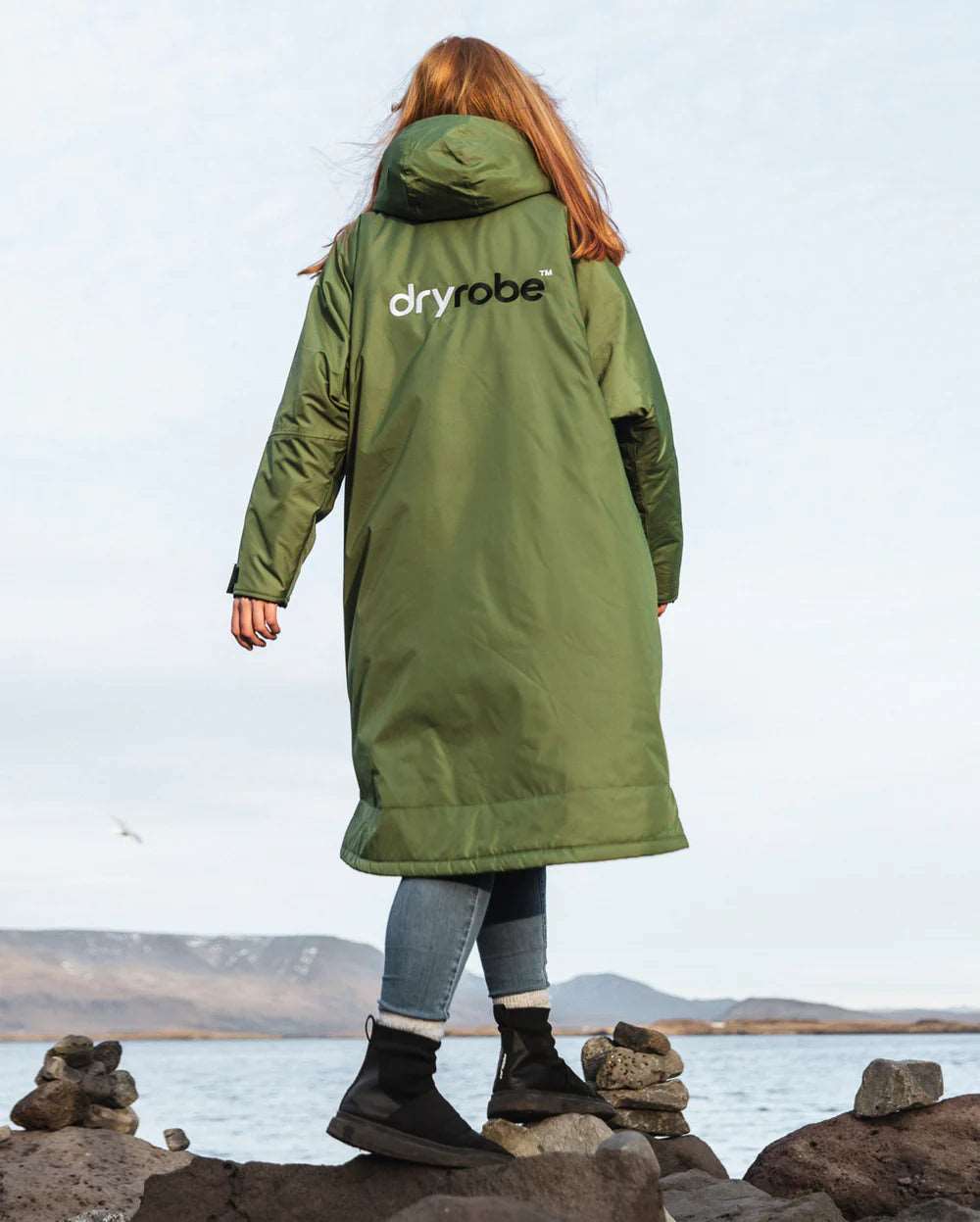 DryRobe V3 Adult Long Sleeve Forest Green / Black | Dryrobe | Dryrobe