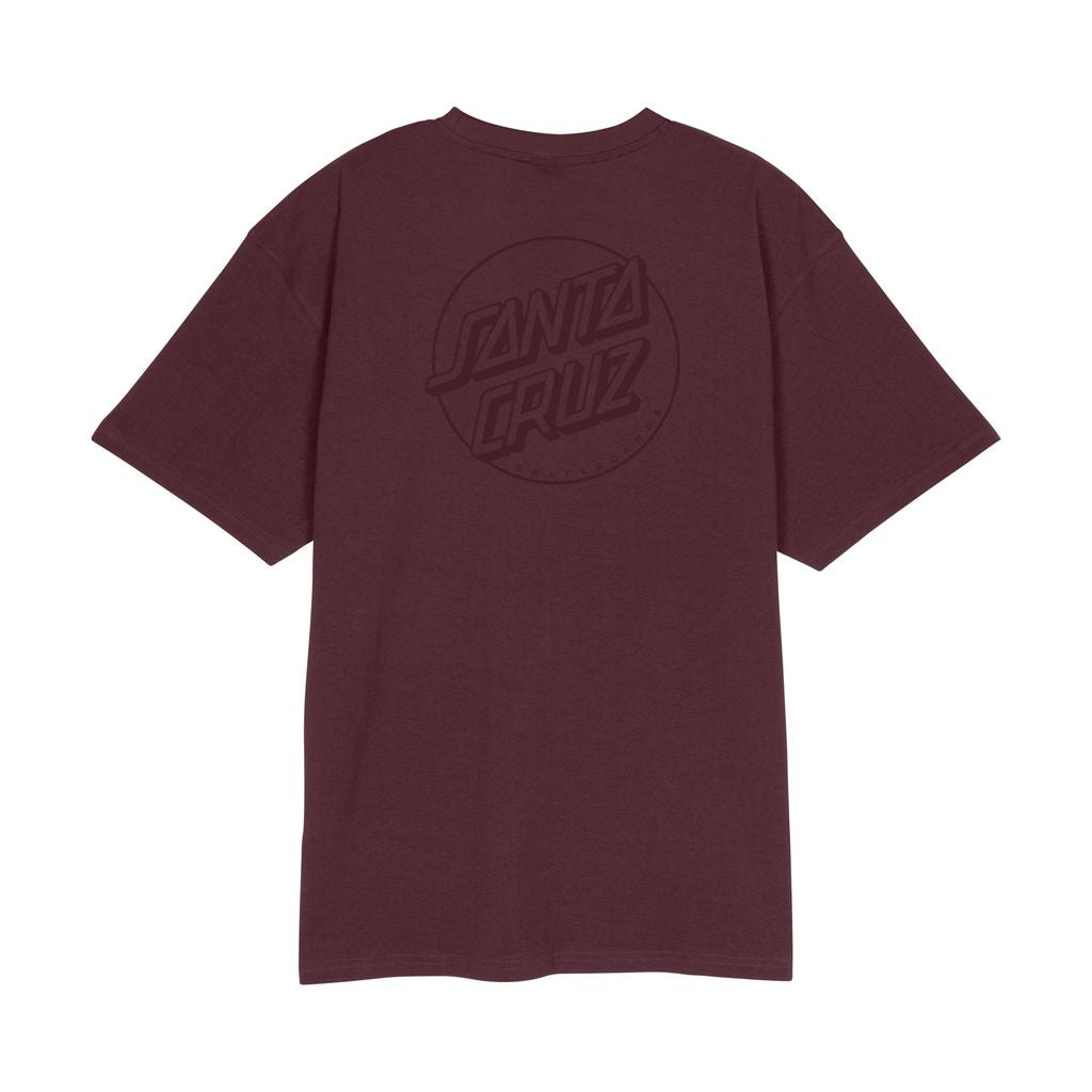 Santa Cruz Tonal Opus Dot Stripe T-Shirt-Dark Plum