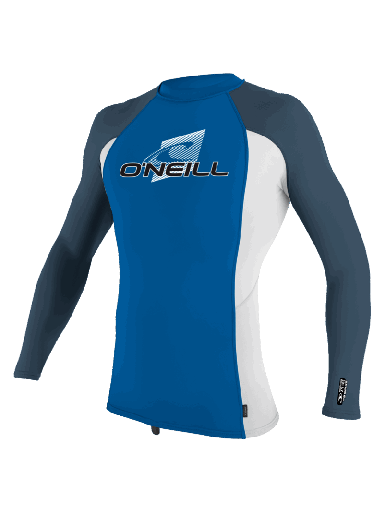 Oneill Youth Premium Skins L/S Rash Guard OCEAN/WHITE/COPENBLUE | O’neill | rashvest - Northshore Newquay - Surf/Skate Shop