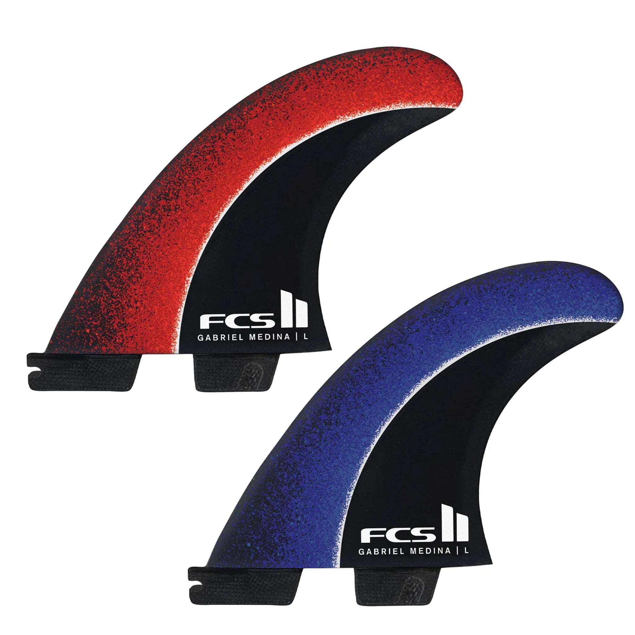 FCS II MEDINA TRI FIN SET ( Black / Red ) | FCS | Surfboard Fins.