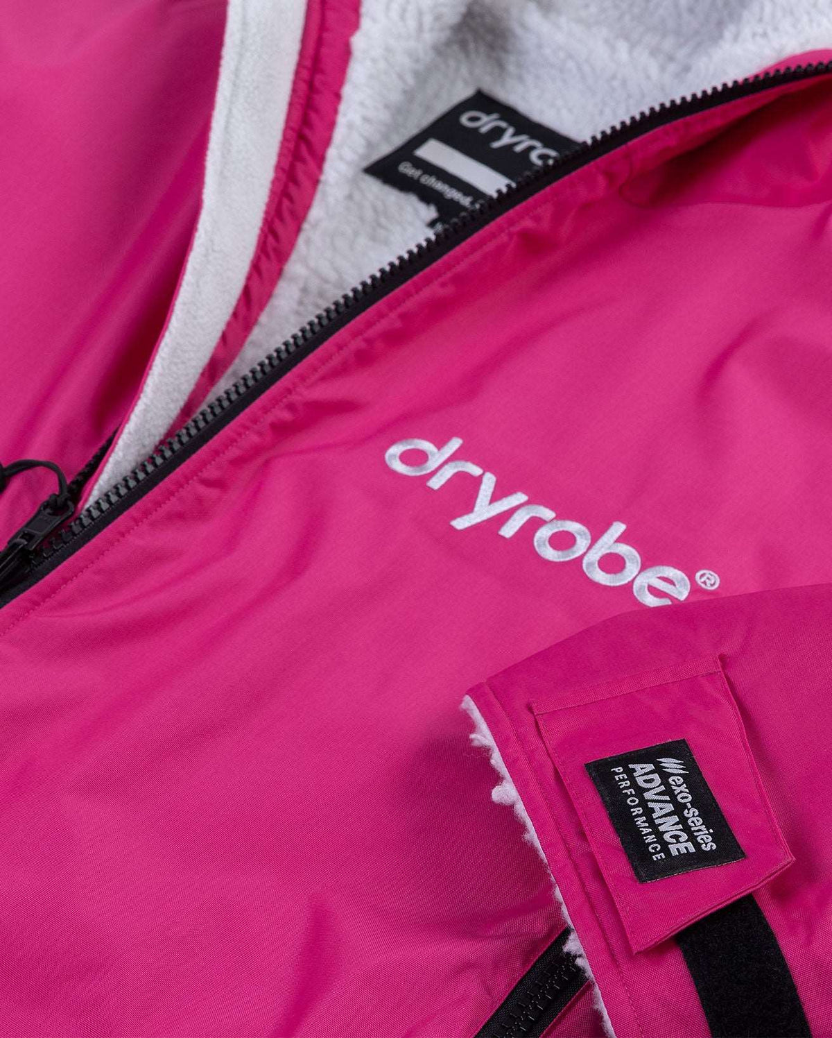 DryRobe V3 Adult Long Sleeve Hot Pink / Light Grey | Dryrobe | Dryrobe - Northshore Newquay - Surf/Skate Shop