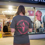Heritage Organic Tee | Charcoal/Pink | Northshore Surf Shop | T Shirt - Northshore Newquay - Surf/Skate Shop